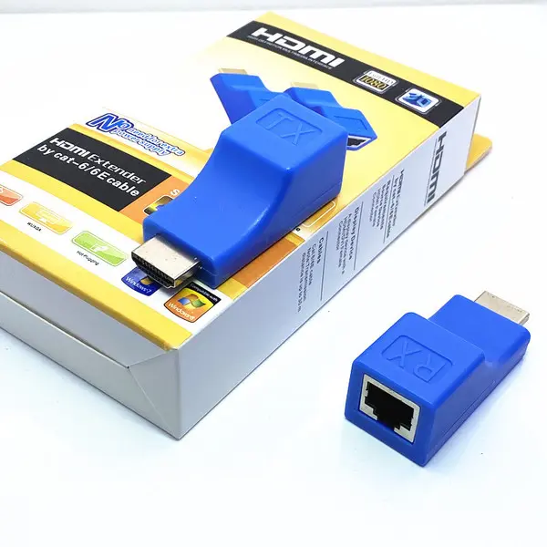 Picture of HDMI to RJ45 - HDMI 30M Extender HD audio and video extender CAT-6 RJ45 to HDMI (1 pair)