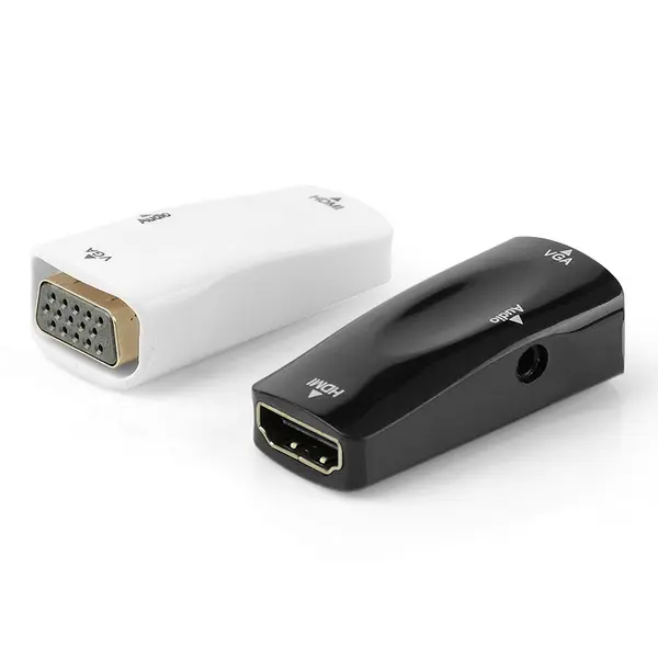 Picture of HDMI to VGA Converter female to female HD to monitor TV with audio converter HDMI TO VGA adapter 1080p