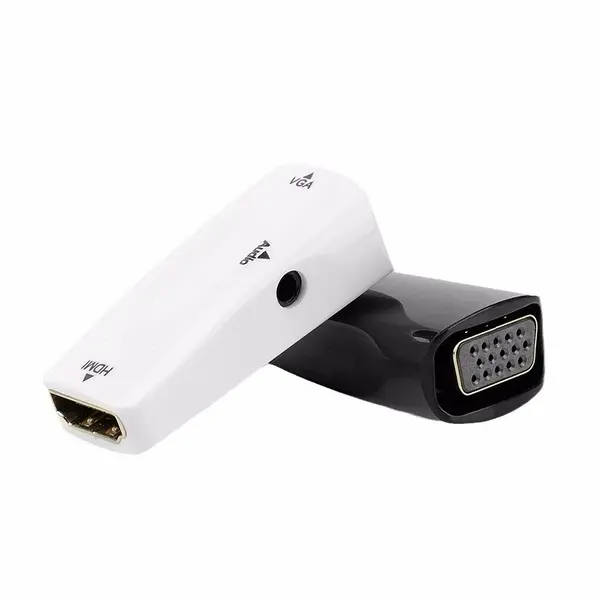 Picture of HDMI to VGA Converter female to female HD to monitor TV with audio converter HDMI TO VGA adapter 1080p