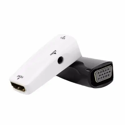 Picture of HDMI to VGA Converter female to female HD to monitor TV with audio converter HDMI TO VGA adapter 1080p