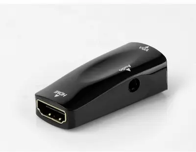 Picture of HDMI to VGA Converter female to female HD to monitor TV with audio converter HDMI TO VGA adapter 1080p