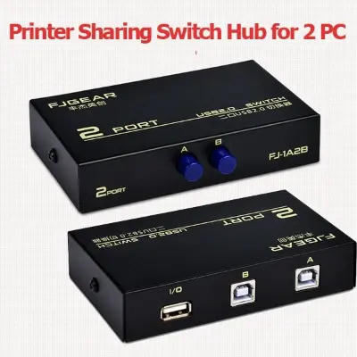 Picture of Printer Sharing Switch Hub for 2 PCv usb 2.0 printer switch for multi computer printing