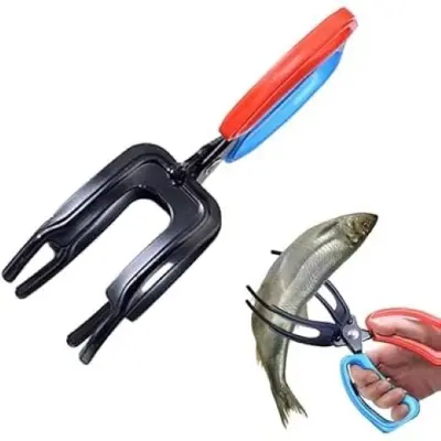 Picture of Fish Gripper, Fish Grabber Tool Metal Fish Grippers for Fishing, 3 Claw Fish Grips Anti-Slip Fishing Pliers Gripper Control Clamp Claw Fish Pliers Catch Fish Fishing Accessories, Ideal for Anglers