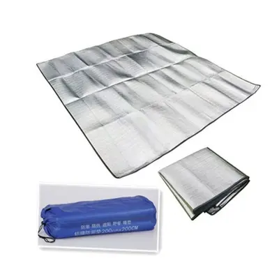 Picture of Double-Sided Aluminum Film Moisture-Proof Mat – Thickened Beach Mat for Camping, Lunch Breaks, and Emergency Use