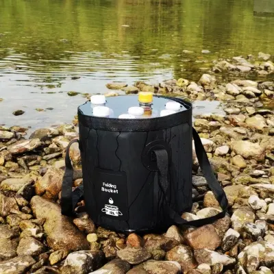 Picture of Portable Outdoor Folding Bucket – Multi-Function Water Bucket for Camping, Fishing, Picnics, and Foot Bath