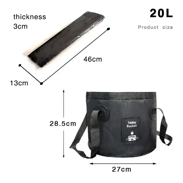 Picture of Portable Outdoor Folding Bucket – Multi-Function Water Bucket for Camping, Fishing, Picnics, and Foot Bath