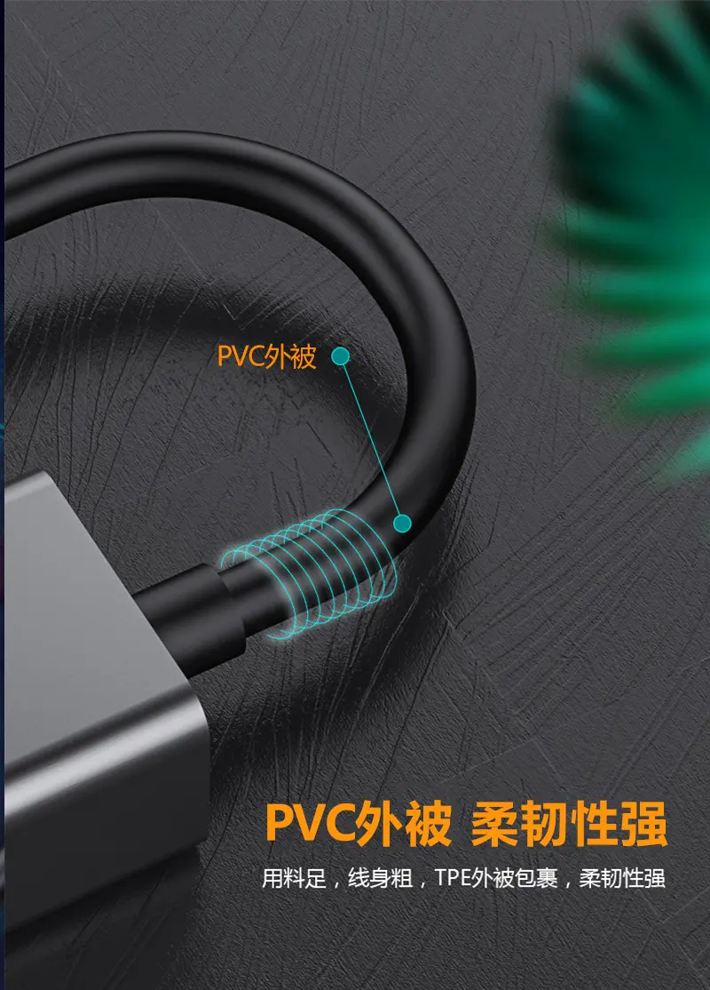 Picture of USB Network card  adapter to 100M Gigabit network port HUB wired Ethernet external driver-free USB network card network conversion