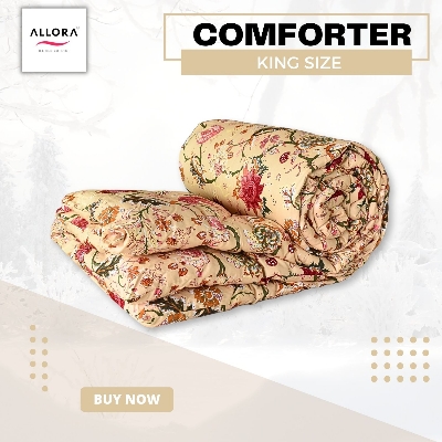 Picture of Floral Whisper Printed Allora Comforter – Beige