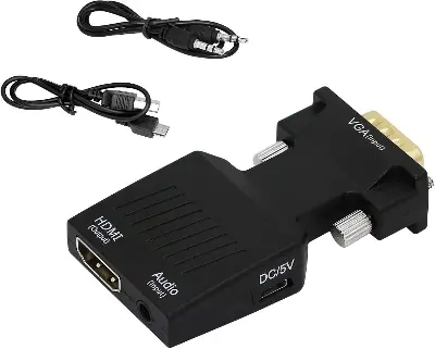 Picture of VGA to HDMI Converter Adapter with Audio – 1080p Converter for PC, Laptop, Projector, Monitor