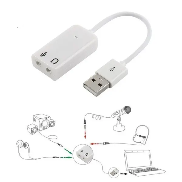 Picture of 7.1 Channel supported USB Audio Adapter External Sound Card