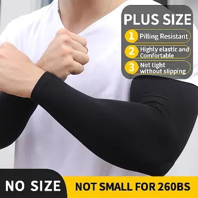 Picture of Unisex Lightweight Arm Sleeves for Sun Protection – UV-Blocking, Breathable Compression Sleeves for Cycling, Running, and Hiking