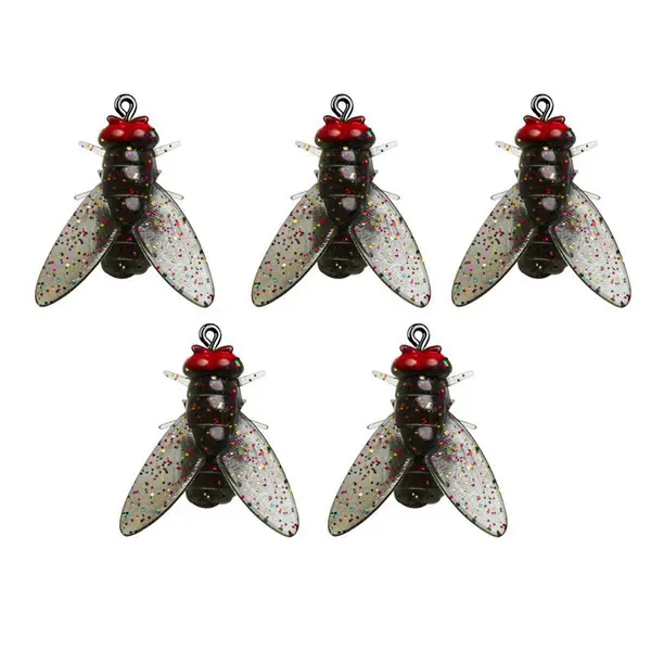 Picture of 15 pcs Luya Soft Bait Fly Hook Bionic Fly Bait Insect Micro Object Horse Mouth Cocked Mouth Luofei Fake Bait