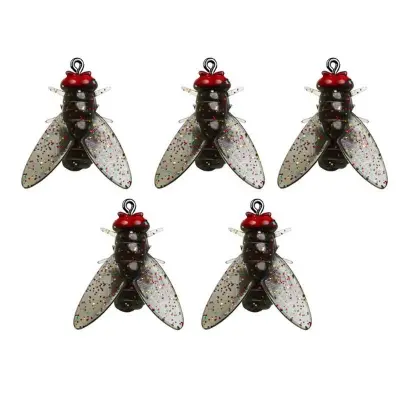 Picture of 15 pcs Luya Soft Bait Fly Hook Bionic Fly Bait Insect Micro Object Horse Mouth Cocked Mouth Luofei Fake Bait