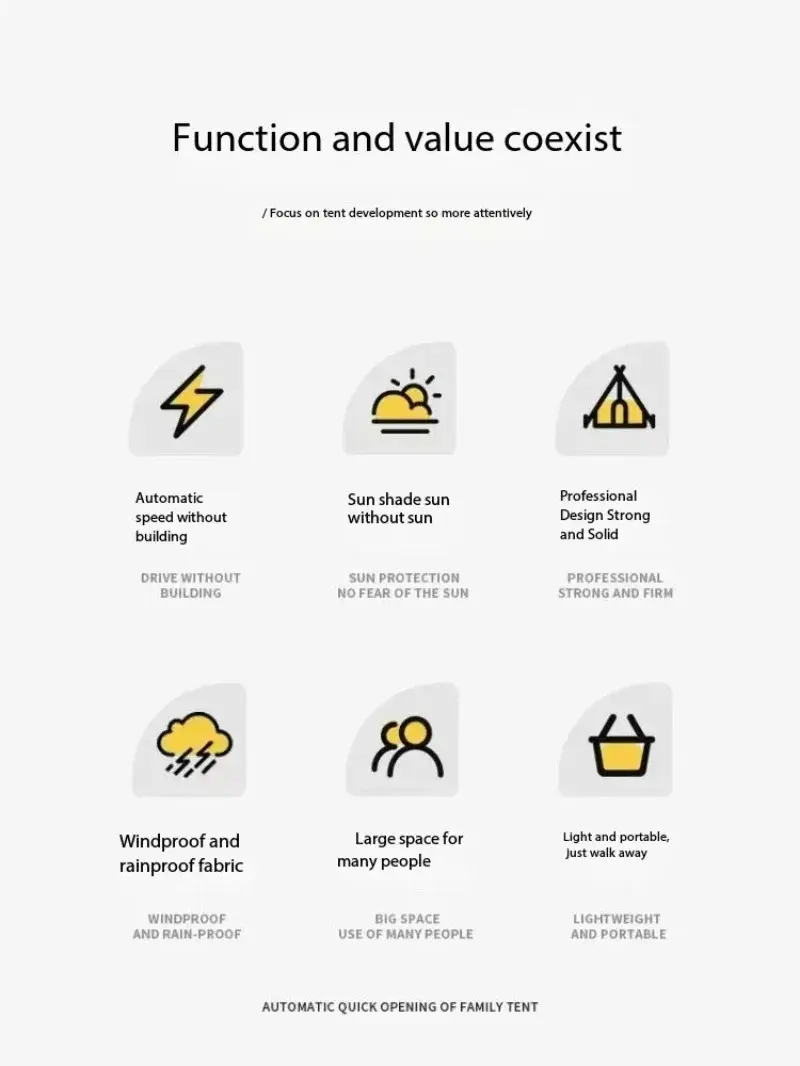 Picture of Pop-up Camping Tent for 1-2 People | Double Doors, UV Protection, Waterproof & Windproof with Mosquito Net