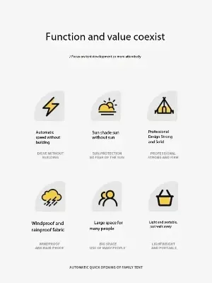 Picture of Pop-up Camping Tent for 1-2 People | Double Doors, UV Protection, Waterproof & Windproof with Mosquito Net