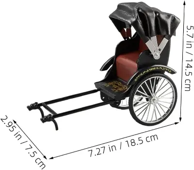 Picture of Handcrafted Retro Rickshaw Sculpture – Vintage Metal Art for Home & Office Décor