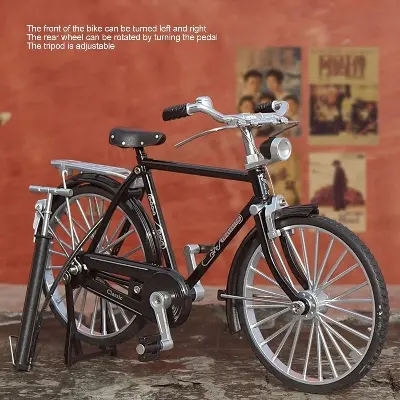 Picture of Alloy Bicycle Figurine – Handcrafted Miniature Model for Modern Home & Desk Decoration