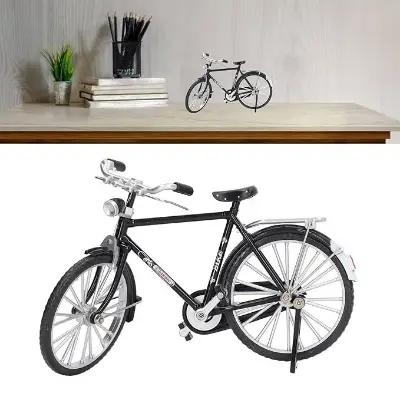 Picture of Alloy Bicycle Figurine – Handcrafted Miniature Model for Modern Home & Desk Decoration