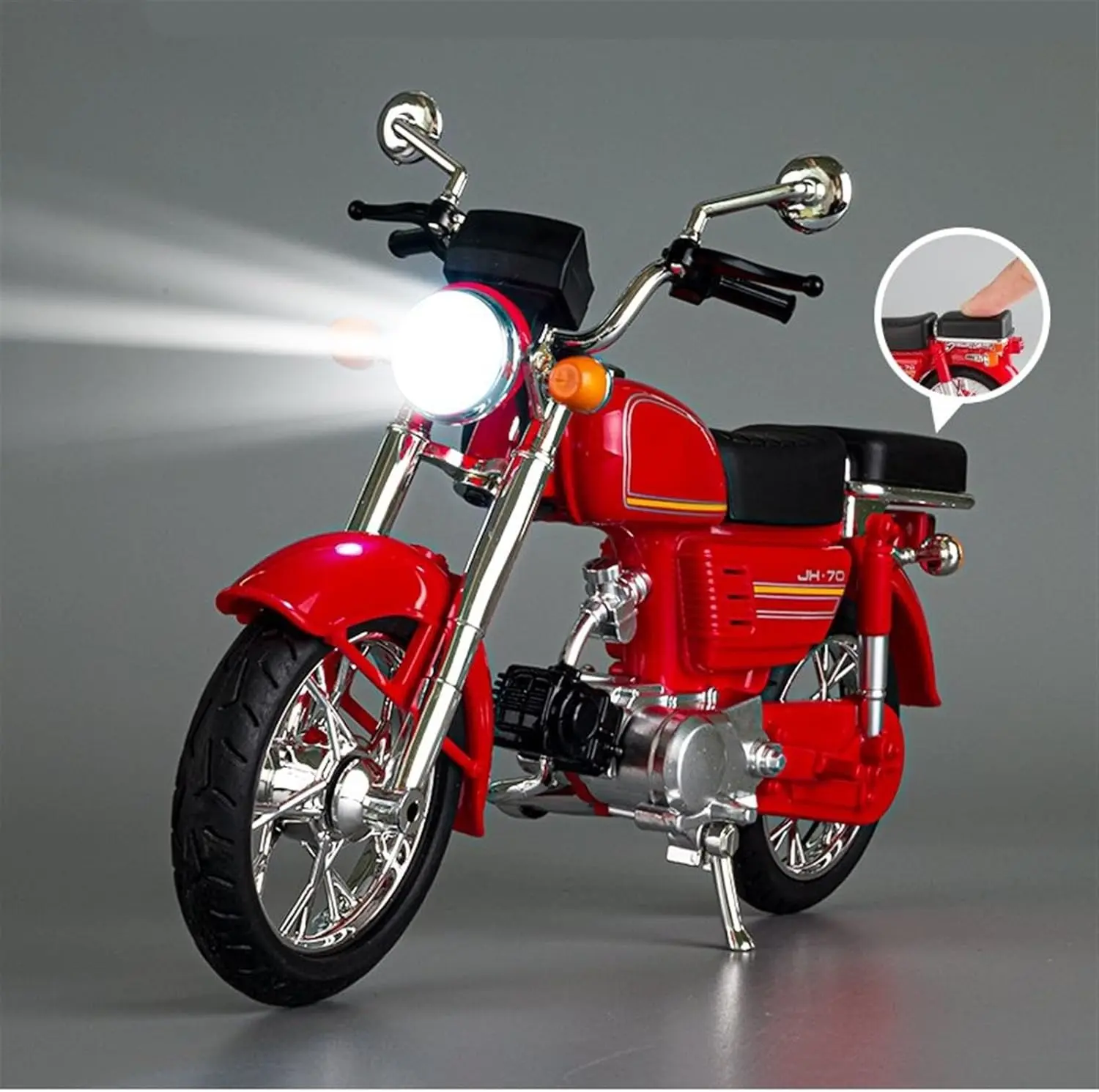 Picture of 1:10 Honda JH-70 Motorcycle Diecast Model – Premium Collectible, Home Décor & Gift Idea in Red Foam Box
