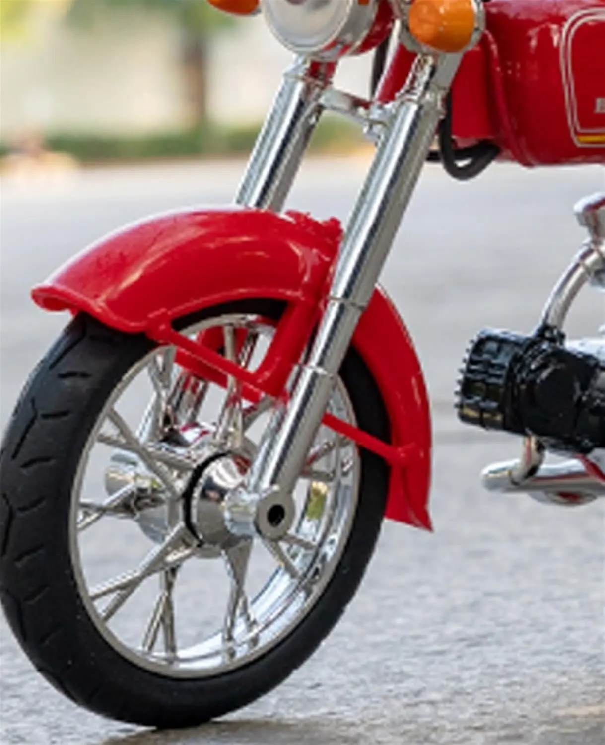 Picture of 1:10 Honda JH-70 Motorcycle Diecast Model – Premium Collectible, Home Décor & Gift Idea in Red Foam Box