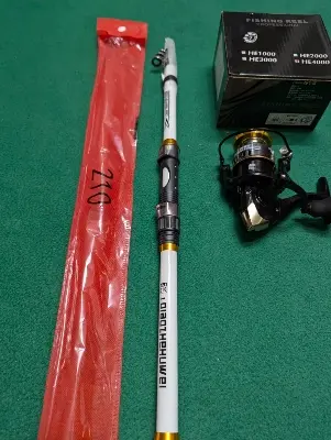 Picture of Fishing Combo Pack – 2.1M Telescopic Rod + HE4000 Metal Reel + 500M Fishing Line + Shrimp Bait Hook Se