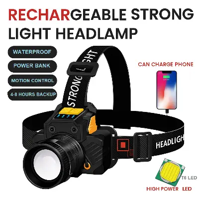 Picture of Rechargeable Headlamp – USB-Powered, Multi-Mode Light for Camping, Hiking & Outdoor Activities