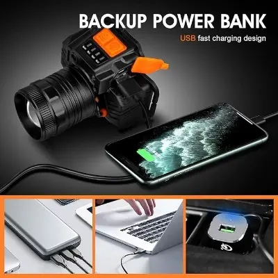 Picture of Rechargeable Headlamp – USB-Powered, Multi-Mode Light for Camping, Hiking & Outdoor Activities