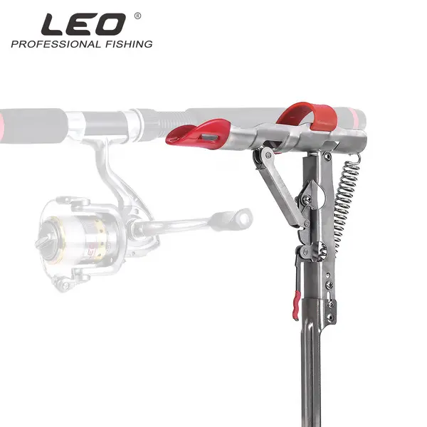 Picture of Leo the fourth generation automatic pole lifting bracket Fishing Rod mount Stainless Steel Rod Stand for Ground Support Brackets, Adjustable Fish Rod Holders for Bank Ground Fishing