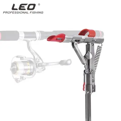 Picture of Leo the fourth generation automatic pole lifting bracket Fishing Rod mount Stainless Steel Rod Stand for Ground Support Brackets, Adjustable Fish Rod Holders for Bank Ground Fishing