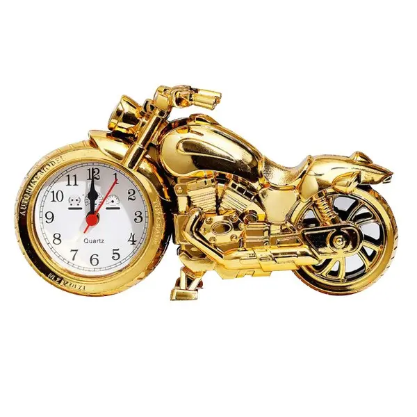 Picture of Motorcycle Clock Vintage Cool Desk Motorcycle Alarm Clock for Bedroom Home Office Shelf Decoration for Birthday Gift