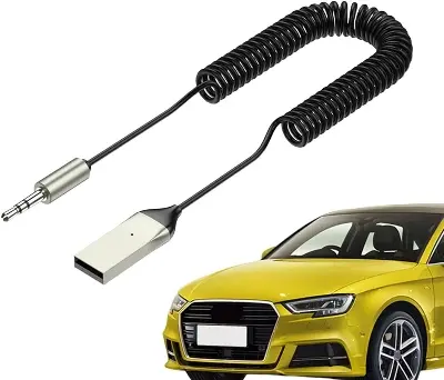 Picture of Wireless Aux Receiver - Metal Automotive Receiver - Metal Aux Input High-Pitched Car Adapter, Wireless 5.2 Receiver for Audio Streaming, Music Microphone