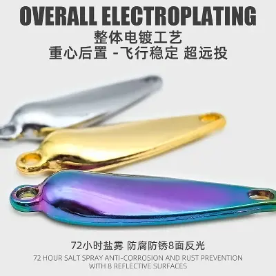 Picture of 5 pcs 10g Spoon Lure for Fishing - Modified Moth Sequins Fly Sequins Hanging Propeller Fly Hook Poisonous Mosquito Hook Remote Lure Fly Bait Fly Bait