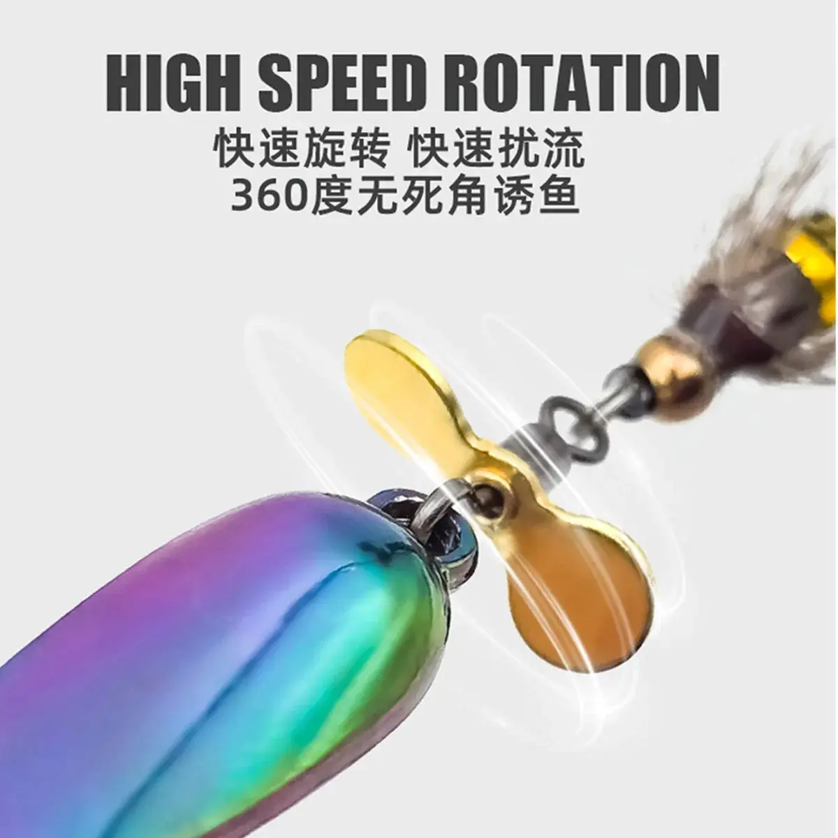 Picture of 5 pcs 10g Spoon Lure for Fishing - Modified Moth Sequins Fly Sequins Hanging Propeller Fly Hook Poisonous Mosquito Hook Remote Lure Fly Bait Fly Bait