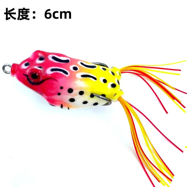 Picture of 2.4'' Long Realistic Topwater Frog Soft Silicone Frog Fishing Lures with Double Concealed Hooks Frog Bait for Fish Over 1kg Topwater Frog