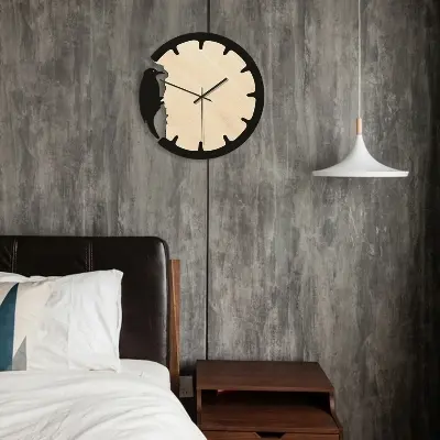 Picture of Woodpecker Decorative Wall Clock Creative European Retro Wooden Clock