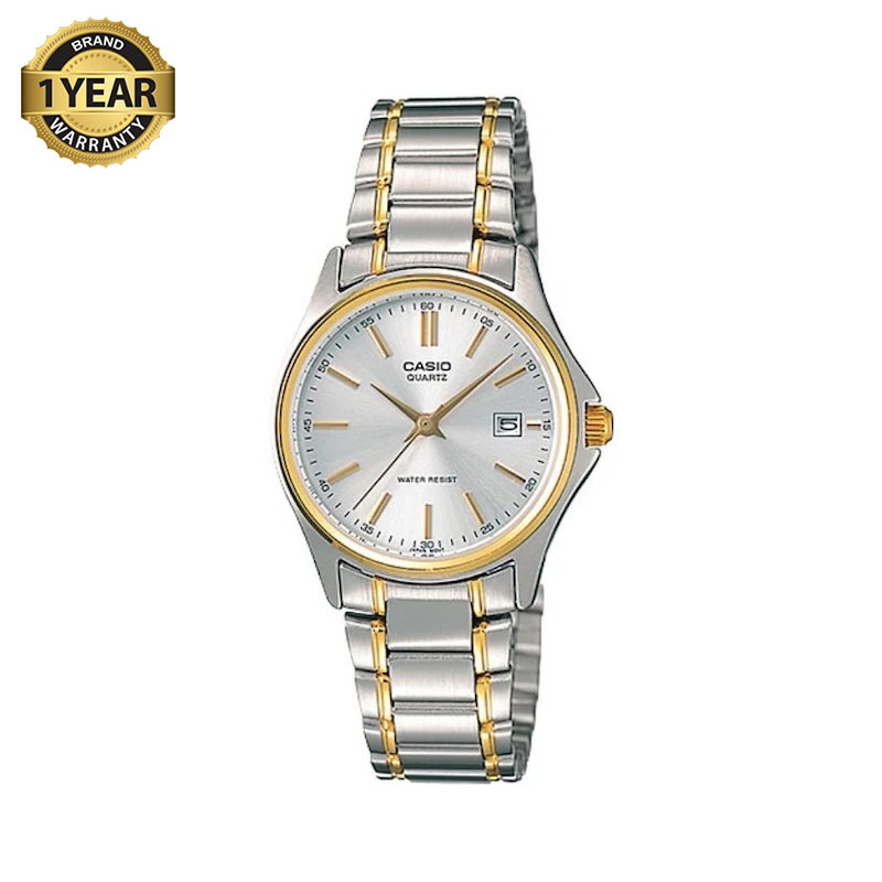 Picture of Casio LTP-1183G-7ADF Enticer Date Two Tone Ladies Chain Watch