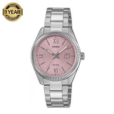 Picture of Casio Enticer Date Ladies Silver Chain Watch LTP-1302DD-4A1VDF