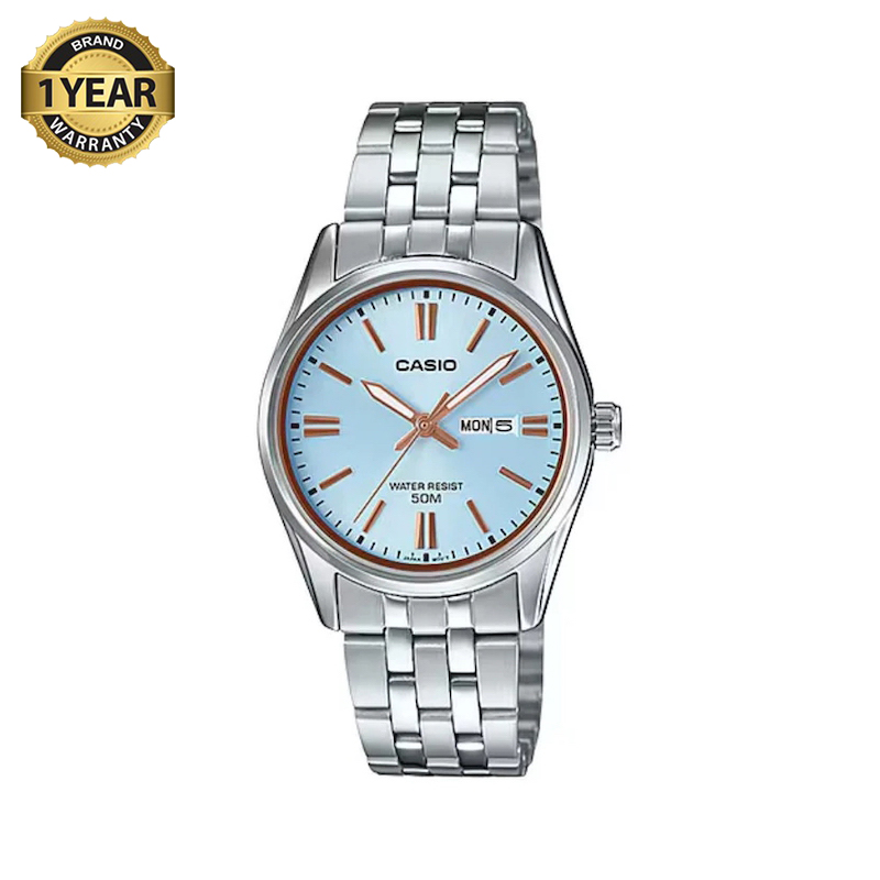 Picture of Casio Enticer Day Date Ladies Chain Watch LTP-1335D-2AVDF