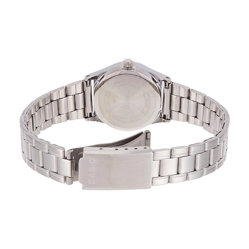 Picture of Casio LTP-V006D-1B2UDF Day Date Silver Ladies Chain Watch