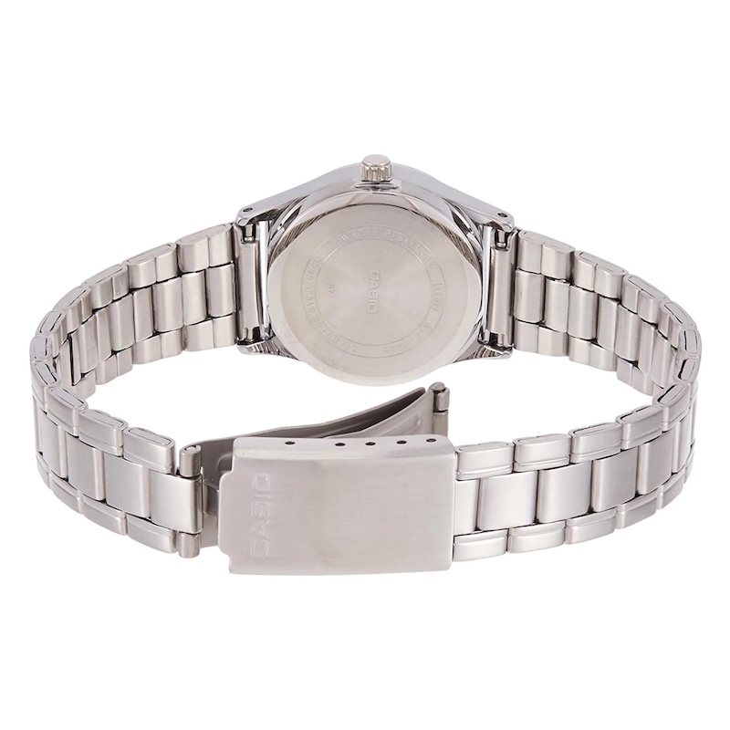 Picture of Casio LTP-V006D-7BUDF Day Date Silver Ladies Chain Watch