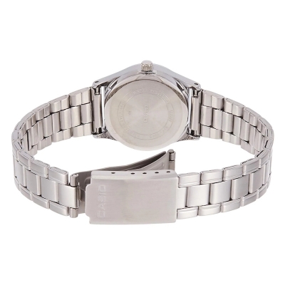Picture of Casio LTP-V006D-7BUDF Day Date Silver Ladies Chain Watch