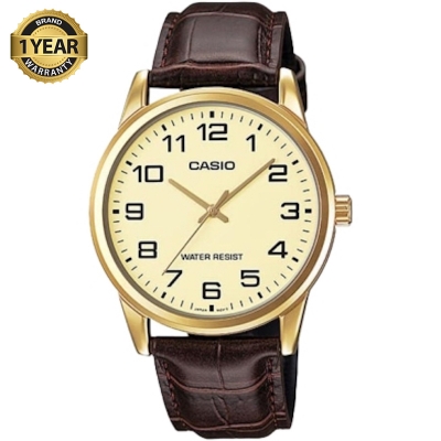 Picture of Casio Enticer Brown Belt Watch MTP-V001GL-9BUDF