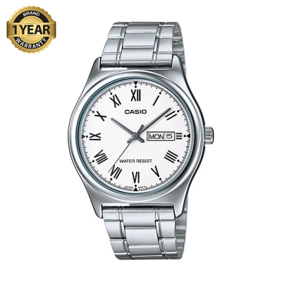 Picture of Casio Standard Day Date Silver Chain Watch MTP-V006D-7BUDF