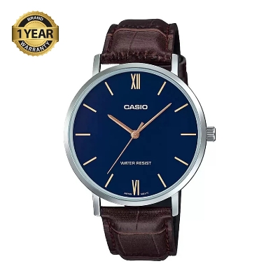 Picture of Casio MTP-VT01L-2BUDF Men's Minimalistic Blue Dial Leather Watch