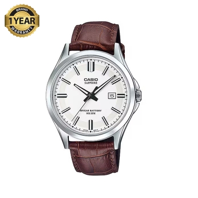 Picture of Casio MTS-100L-7AV Enticer Sapphire Date Black Leather Belt Men’s Watch