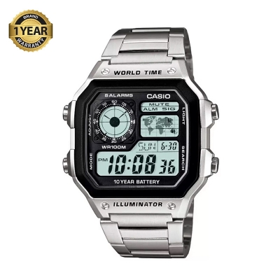 Picture of Casio World Time Illuminator Chain Watch AE-1200WHD-1AVDF