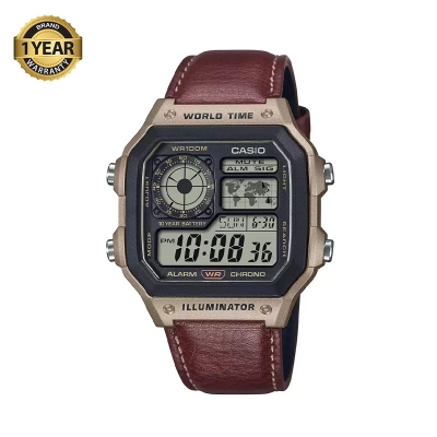 Picture of Casio AE-1200WHL-5AVDF World Time Digital Leather Belt Watch