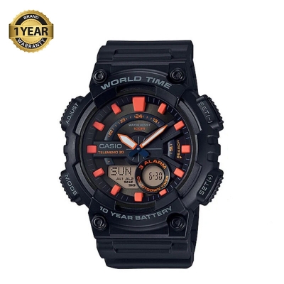 Picture of Casio AEQ-110W-1A2VDF Dual Time Multifunction Fiber Belt Watch