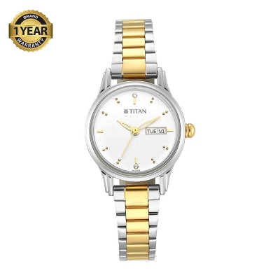 Picture of Titan 2656BM01 Lagan Silver Dial Women Watch With Metal Strap