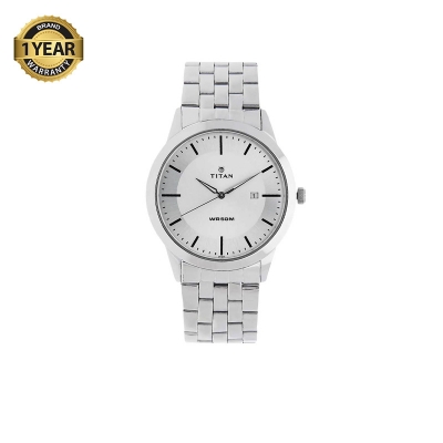 Picture of Titan 1584SM03 Analog with Date White Dial Stainless Steel Strap Watch